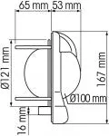 25483 - CONTEST 101 COMPASS - MOUNT INCLINED 10 TO 25 DEGREES - 64418 - BLACK BEZEL WITH RED CARD- PLASTIMO