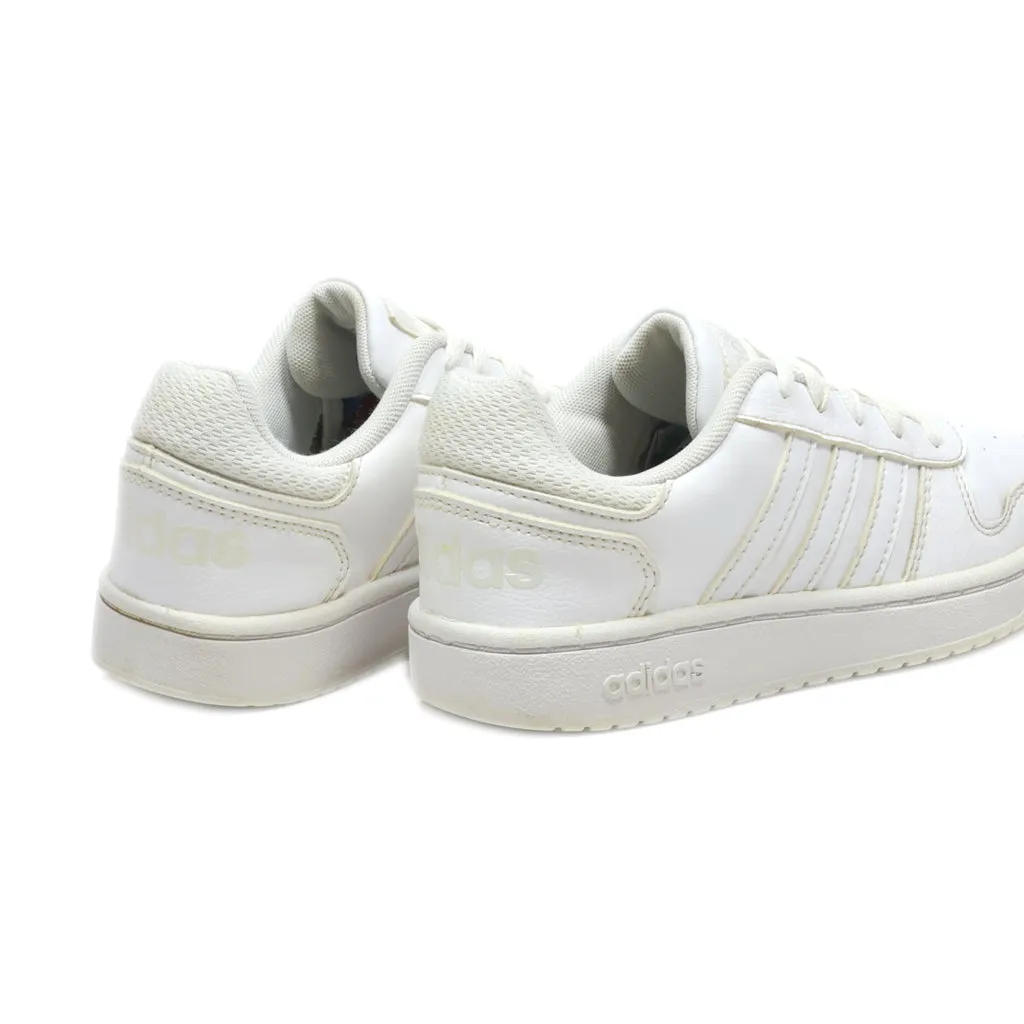 Adidas Hoops 2.0 Sport Shoes Leather White Colour For Kids