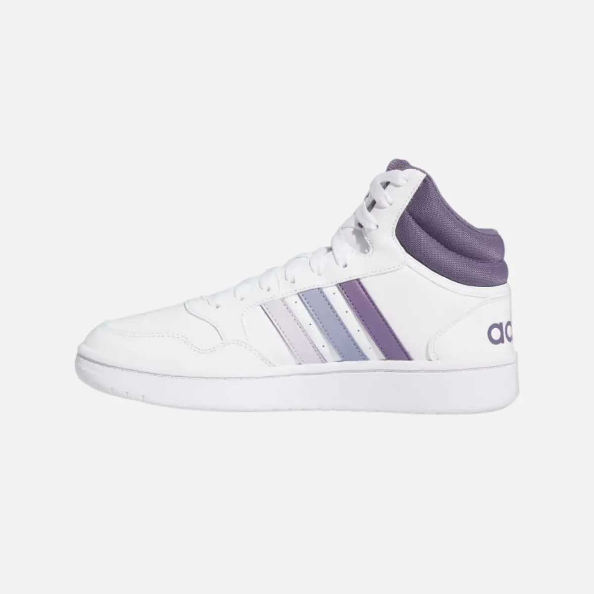 Adidas Hoops 3.0 Mid Women's Basketball Shoes -Cloud White/Silver Dawn/Silver Violet