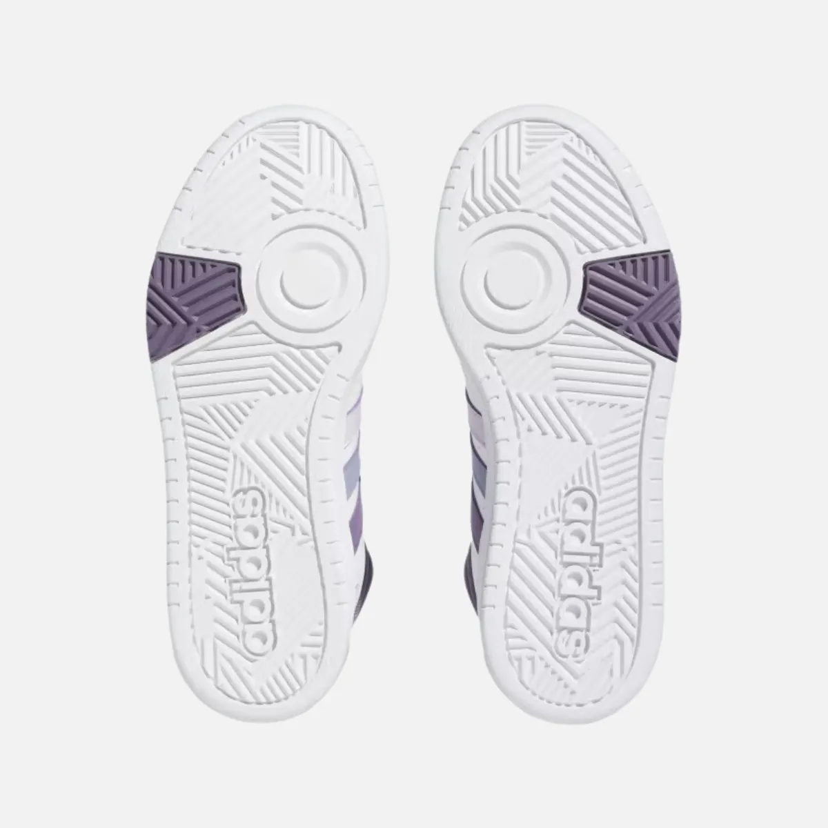 Adidas Hoops 3.0 Mid Women's Basketball Shoes -Cloud White/Silver Dawn/Silver Violet