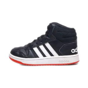 Adidas Hoops Mid 2.0 Sneakers Leather Black Colour For Kids