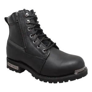 AdTec Womens 6in Reflective Double Zipper Black Military Boots