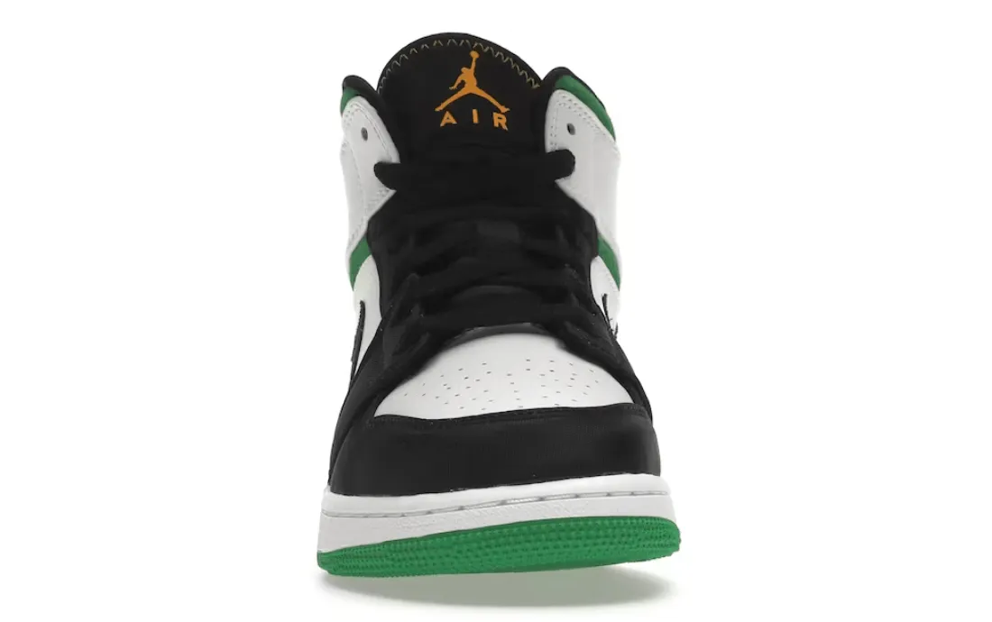 Air Jordan 1 Mid SE White Laser Orange Lucky Green (GS)