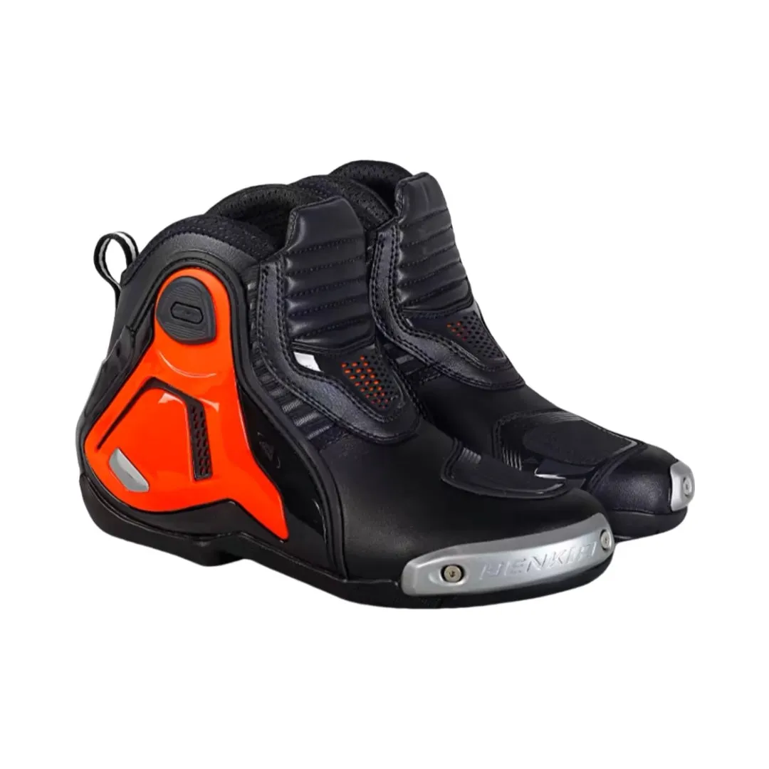 Allgoal Motorcycle Riding Ankle Boots Black/Red