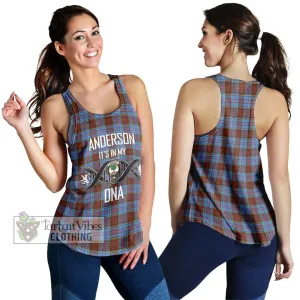 Anderson Modern Tartan Women's Racerback Tanks with Family Crest DNA In Me Style