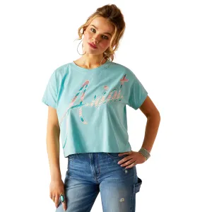 Ariat Women's Mills Cropped T-Shirt - Marine Blue