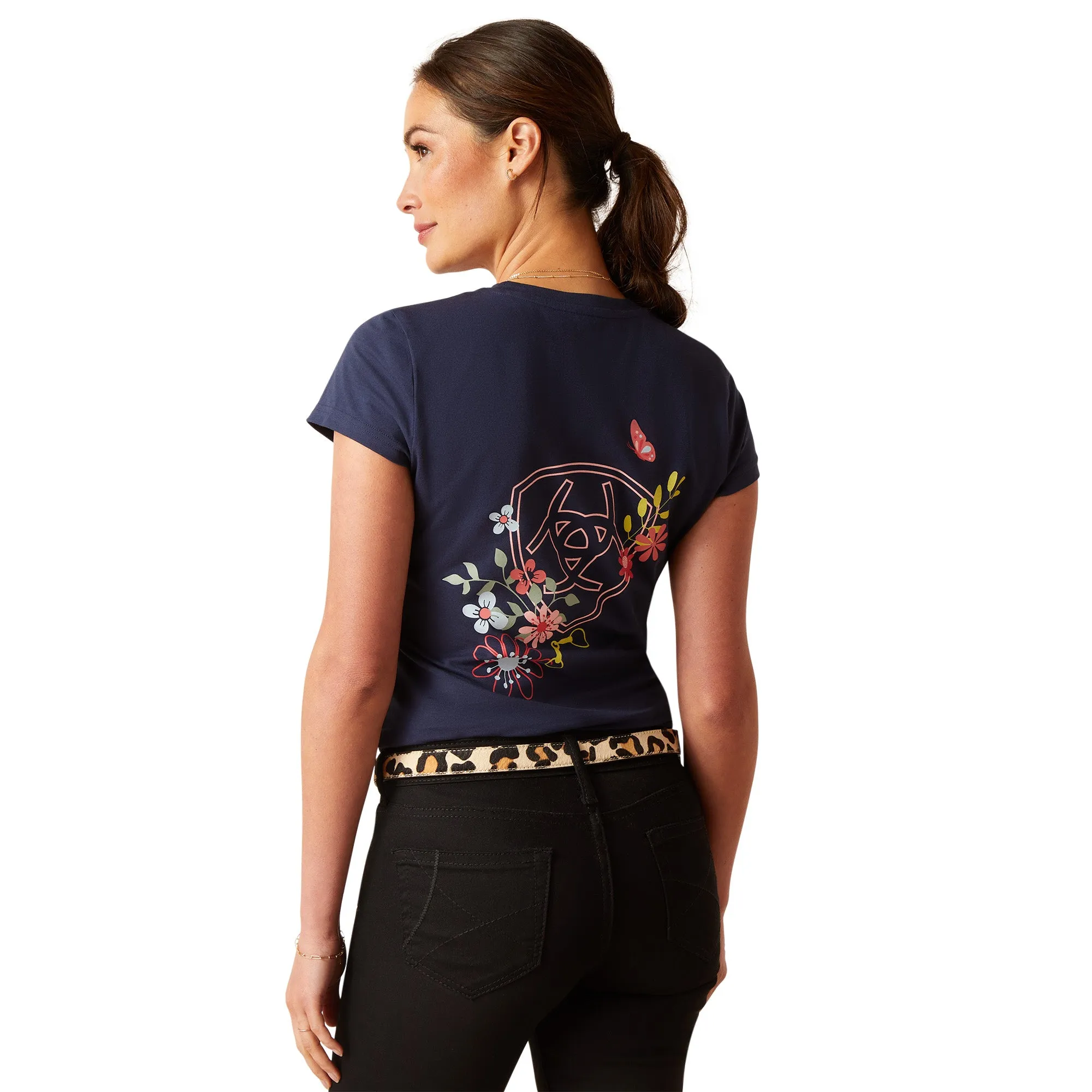 Ariat Women's Pretty Shield Short Sleeve T-Shirt - Navy Eclipse