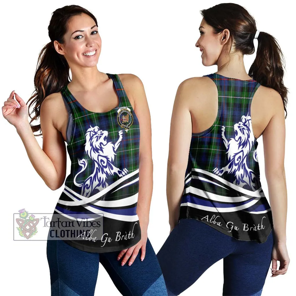 Baillie Tartan Women's Racerback Tanks with Alba Gu Brath Regal Lion Emblem