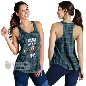 Baird Ancient Tartan Women's Racerback Tanks with Family Crest DNA In Me Style