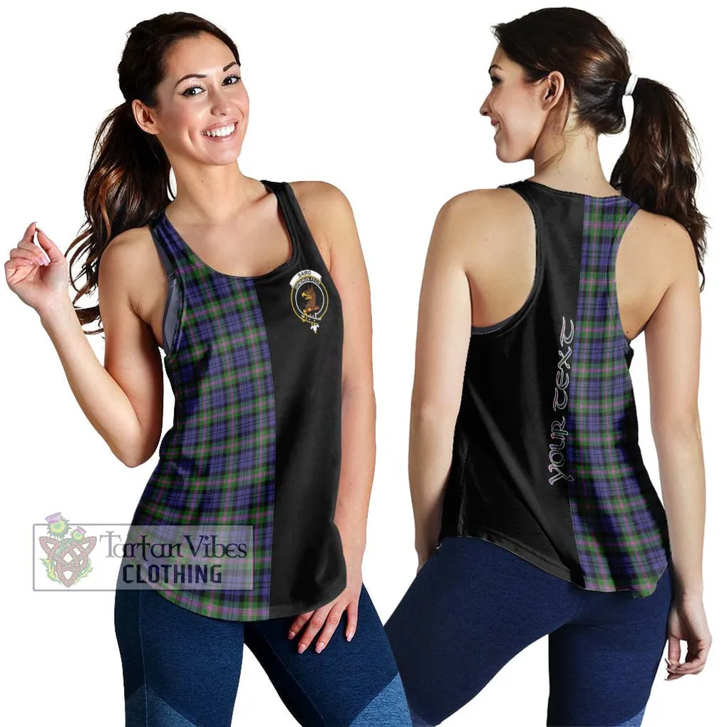 Baird Modern Tartan Women's Racerback Tanks with Family Crest and Half Of Me Style