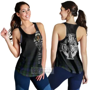 Baird Tartan Women's Racerback Tanks Featuring Alba Gu Brath Family Crest Celtic Inspired