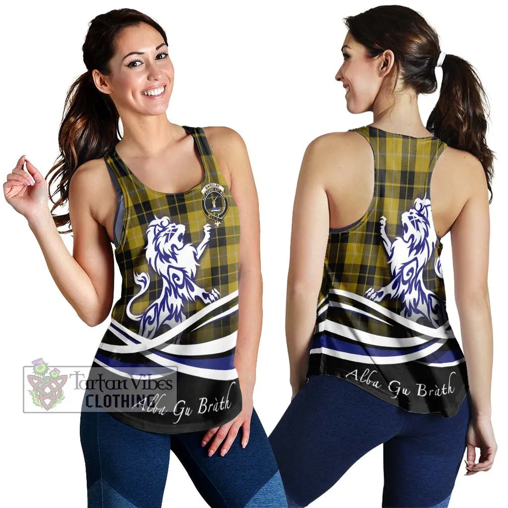 Barclay Dress Tartan Women's Racerback Tanks with Alba Gu Brath Regal Lion Emblem