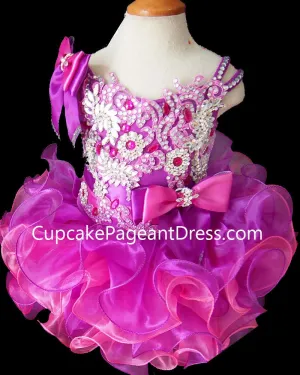 Beautiful Nations Beaded Bodice Little Girl/Baby Miss/Baby Girl Cupcake Pageant Dress