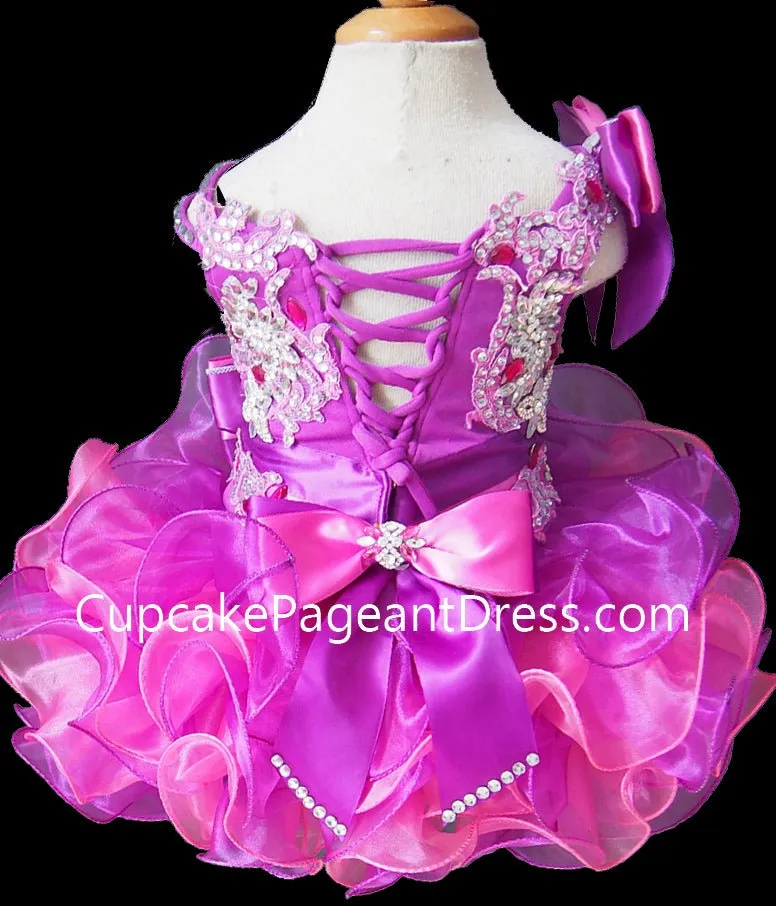 Beautiful Nations Beaded Bodice Little Girl/Baby Miss/Baby Girl Cupcake Pageant Dress