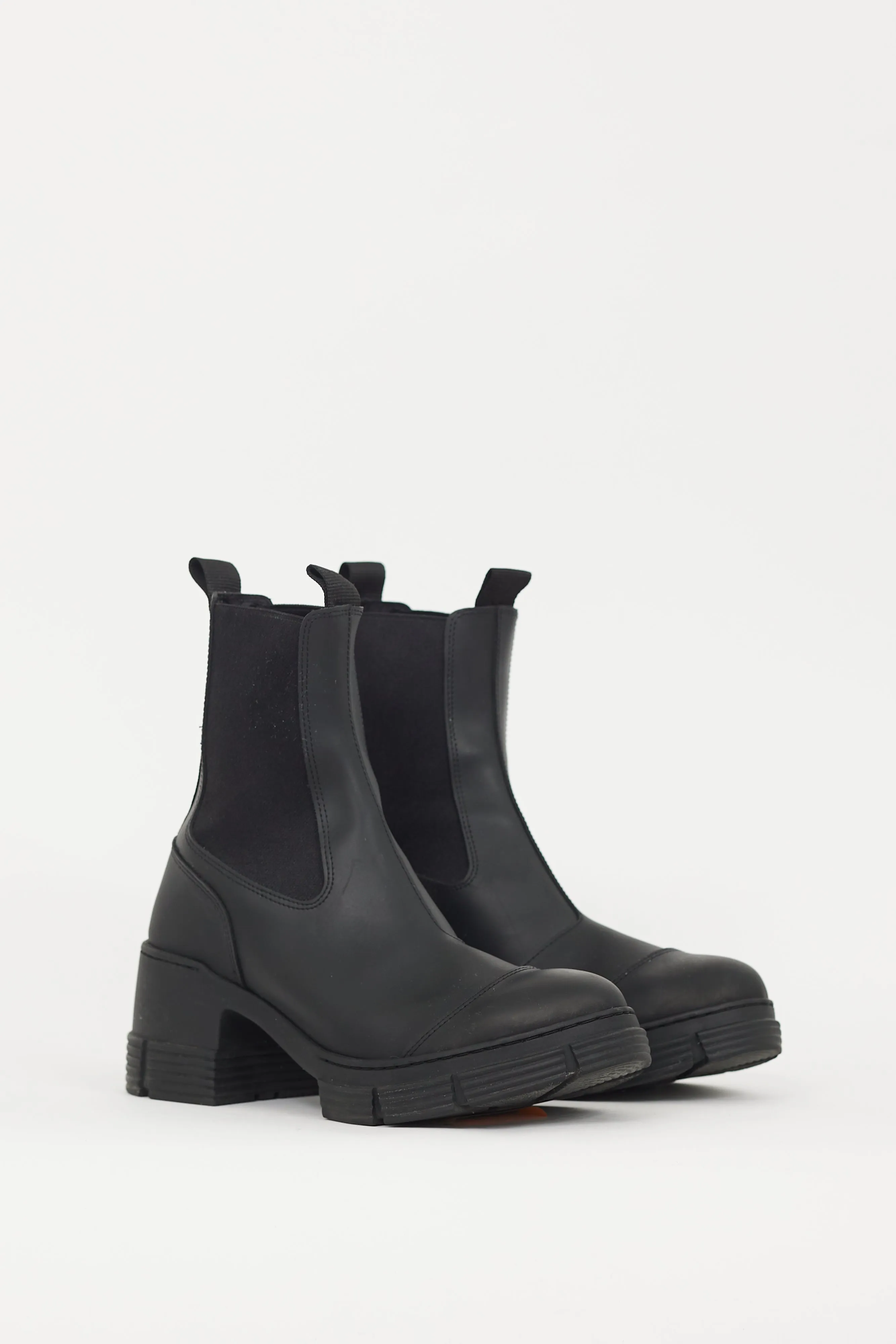 Black Rubber City Chelsea Boot