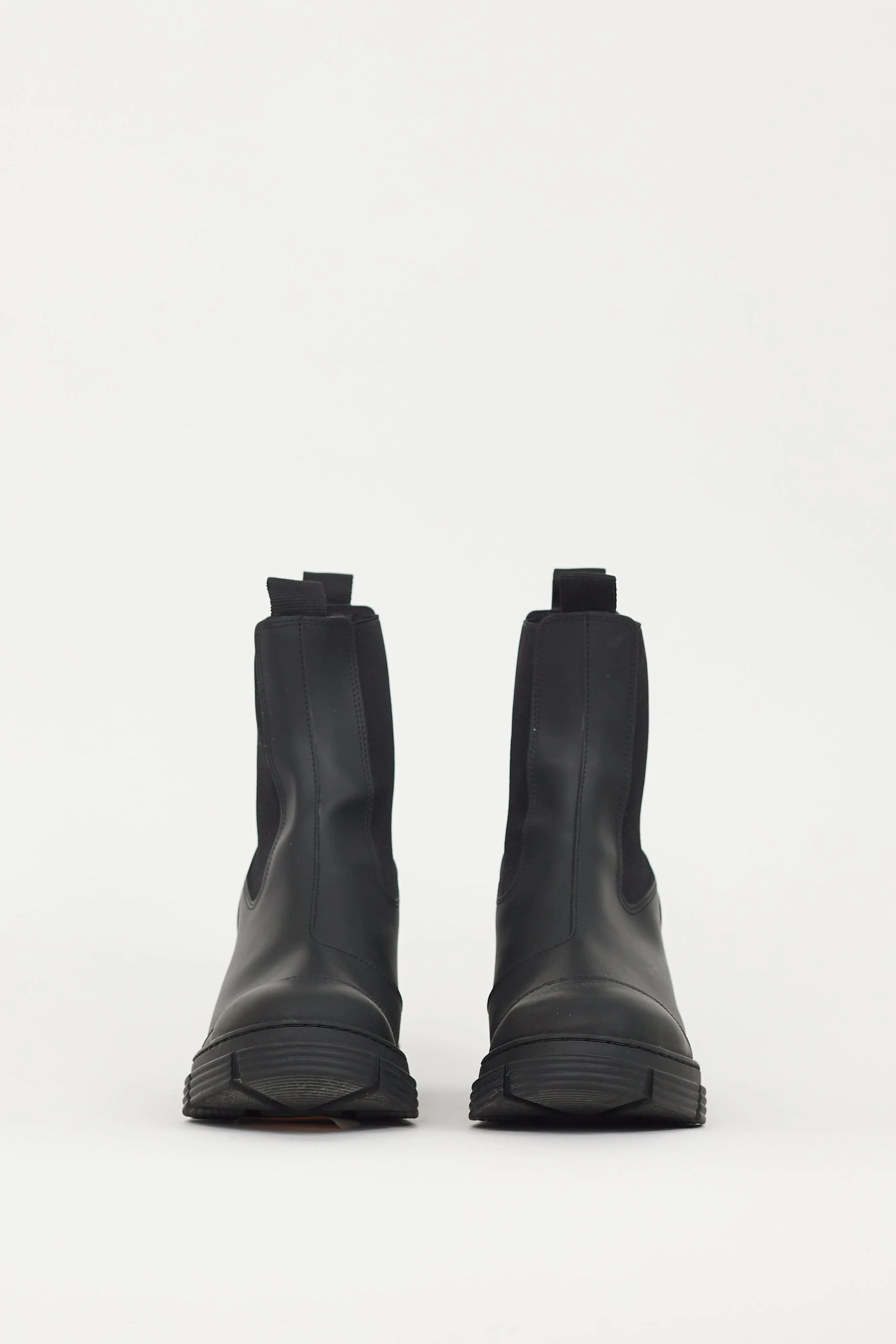 Black Rubber City Chelsea Boot