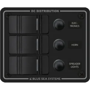 Blue Sea 8374 Water Res Circuit Breaker Pan 3 Pos