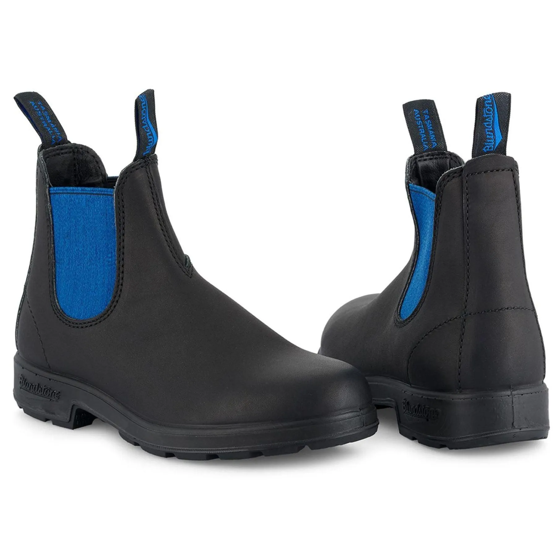 Blundstone 515 Black Blue Leather Chelsea Boots Black Blue Slip On Retro Ankle