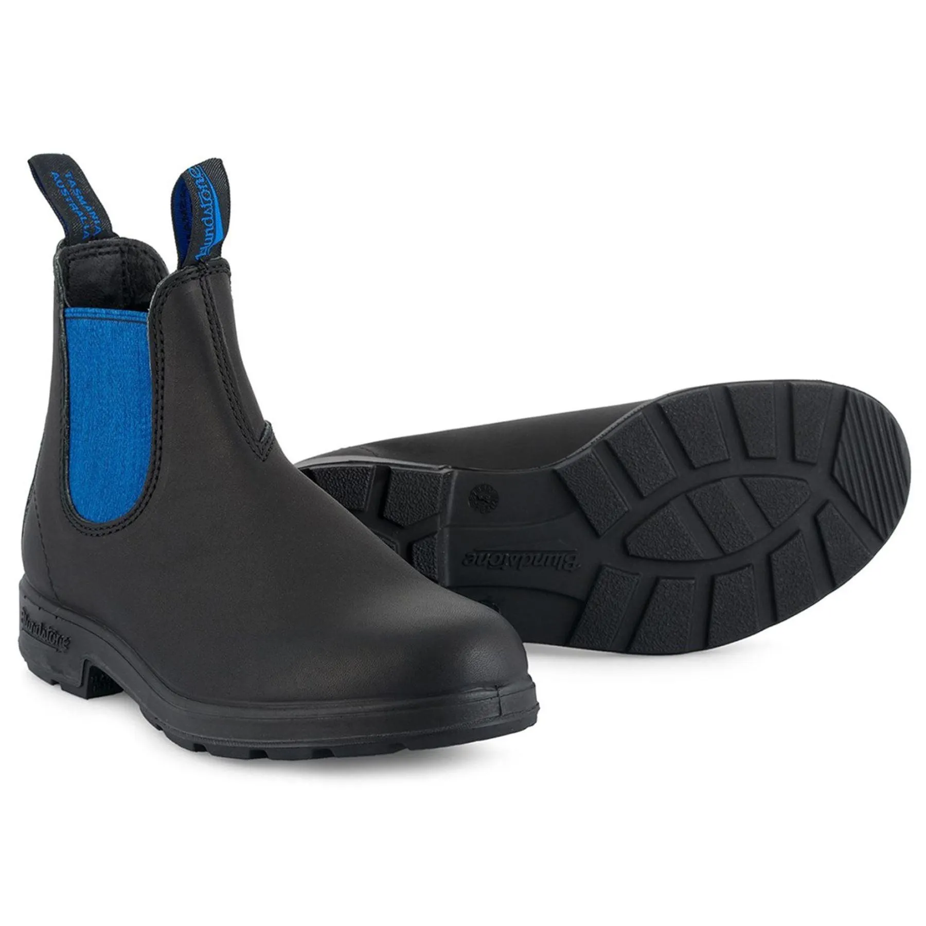 Blundstone 515 Black Blue Leather Chelsea Boots Black Blue Slip On Retro Ankle