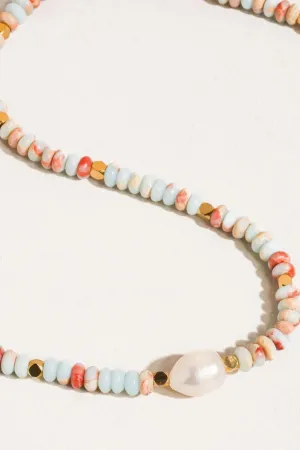 BOHO BEADED PEARL NECKLACE