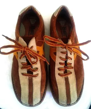 Born- Retro Cognac Suede Fashion Sneakers- size 8M