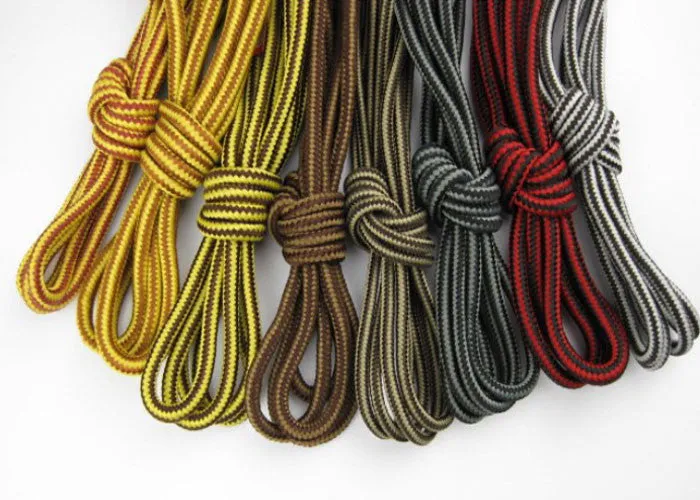 [Bright Yellow / Bitter Chocolate] 35-36" Round Hiking Shoelaces for Vans