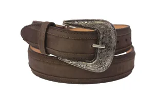 Brown #305 Western Cowboy Belt Leather - Removable Buckle