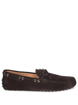 Brown Suede Driver Loafers