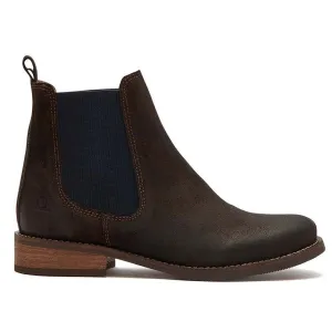 CHATHAM Ladies Arlington Suede Chelsea Boots - Dark Brown