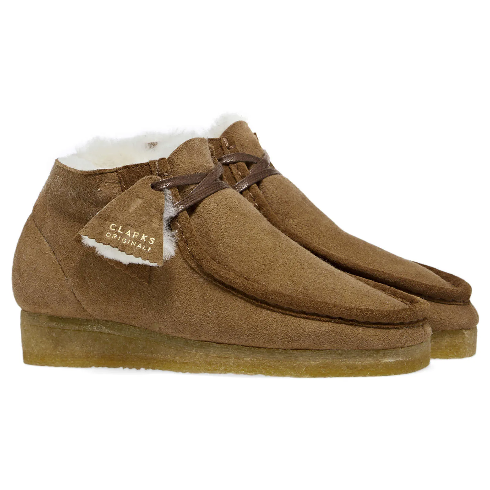 Clarks Originals Women's Boots Wallabee Boot Lace-Up Ankle Suede Leather - UK 7