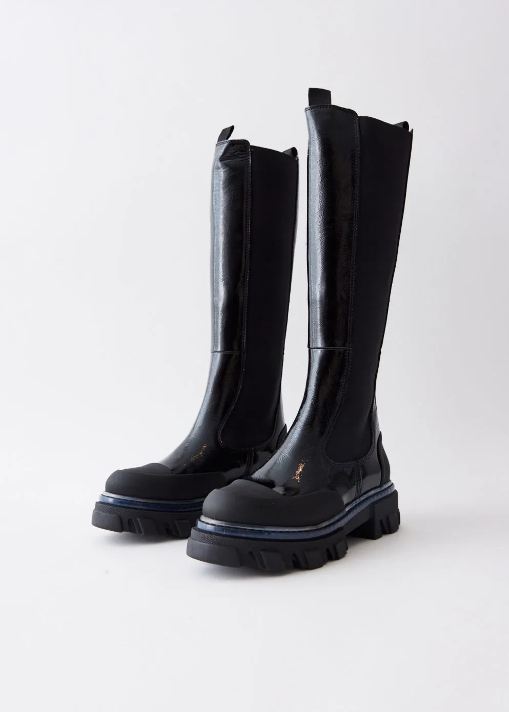 Cleated High Chelsea Boots