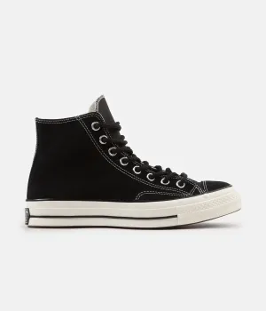 Converse CTAS 70's Hi Shoes - Black Suede / Black / Egret