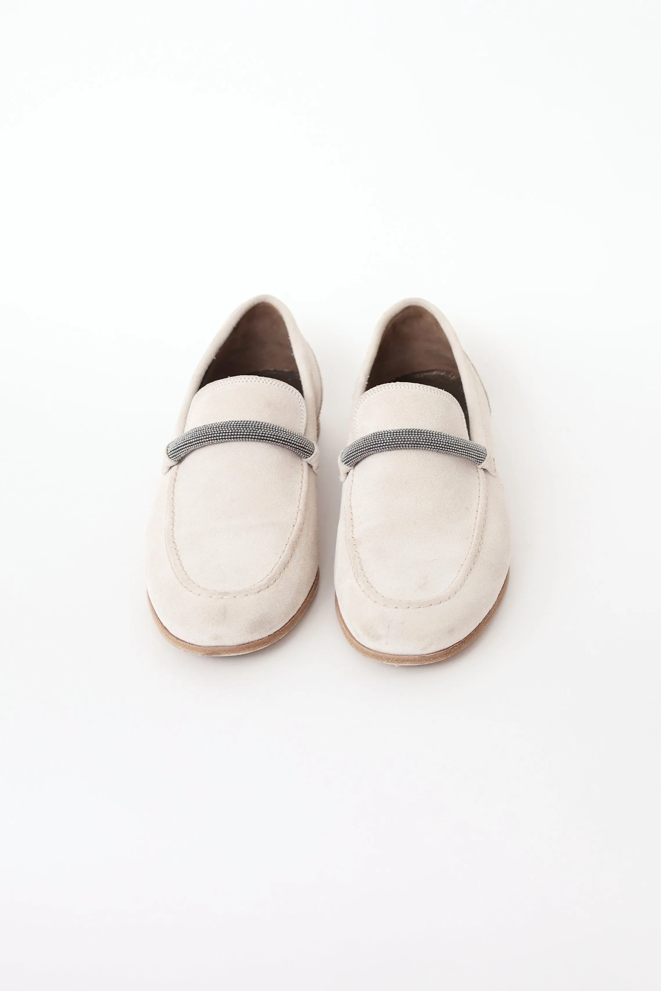 Cream Suede Loafer