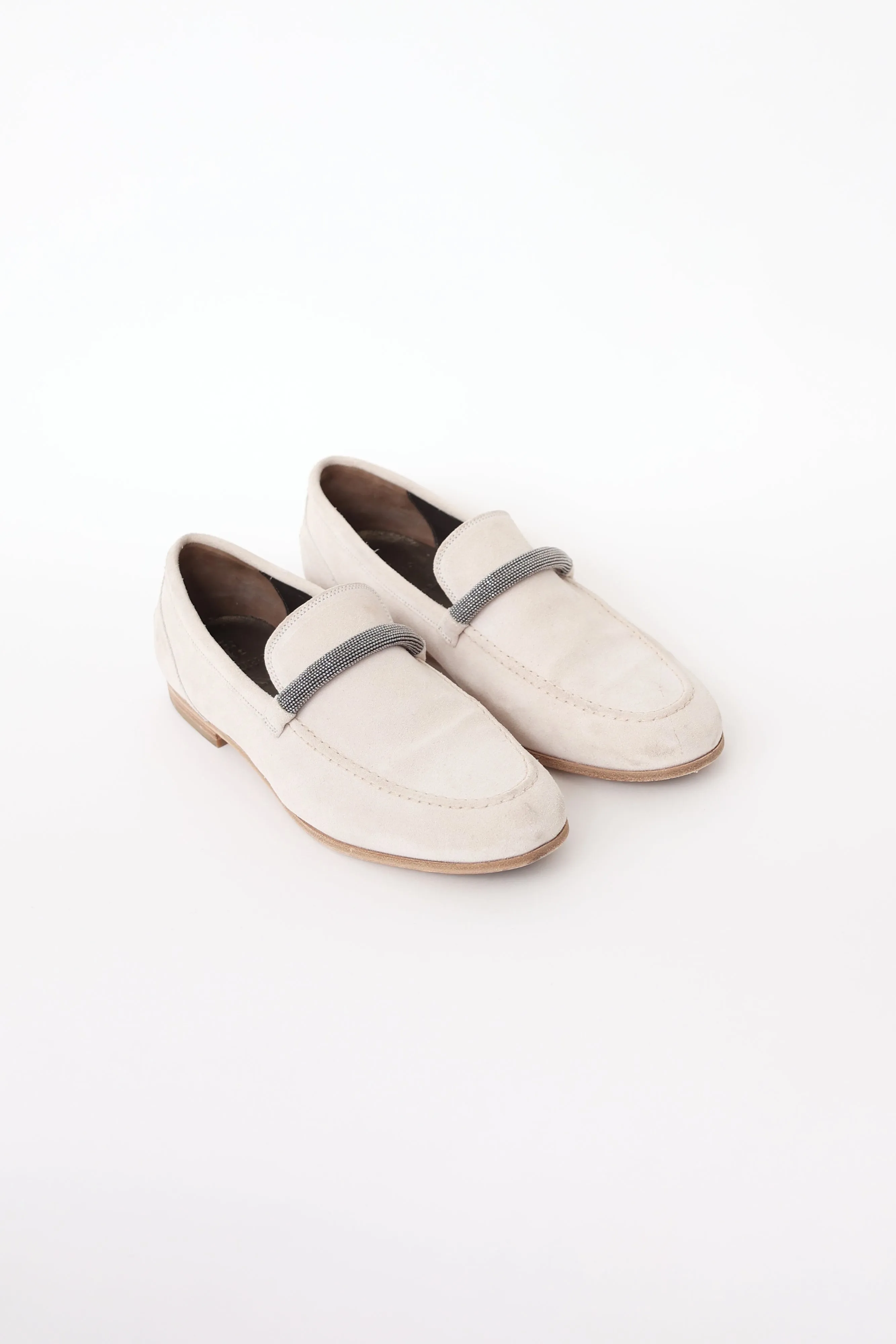 Cream Suede Loafer