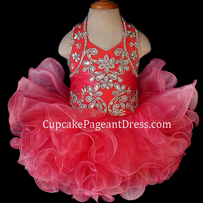 Custom Made Beaded Bodice Little Girls/Baby Girl Glitz Pageant Dress