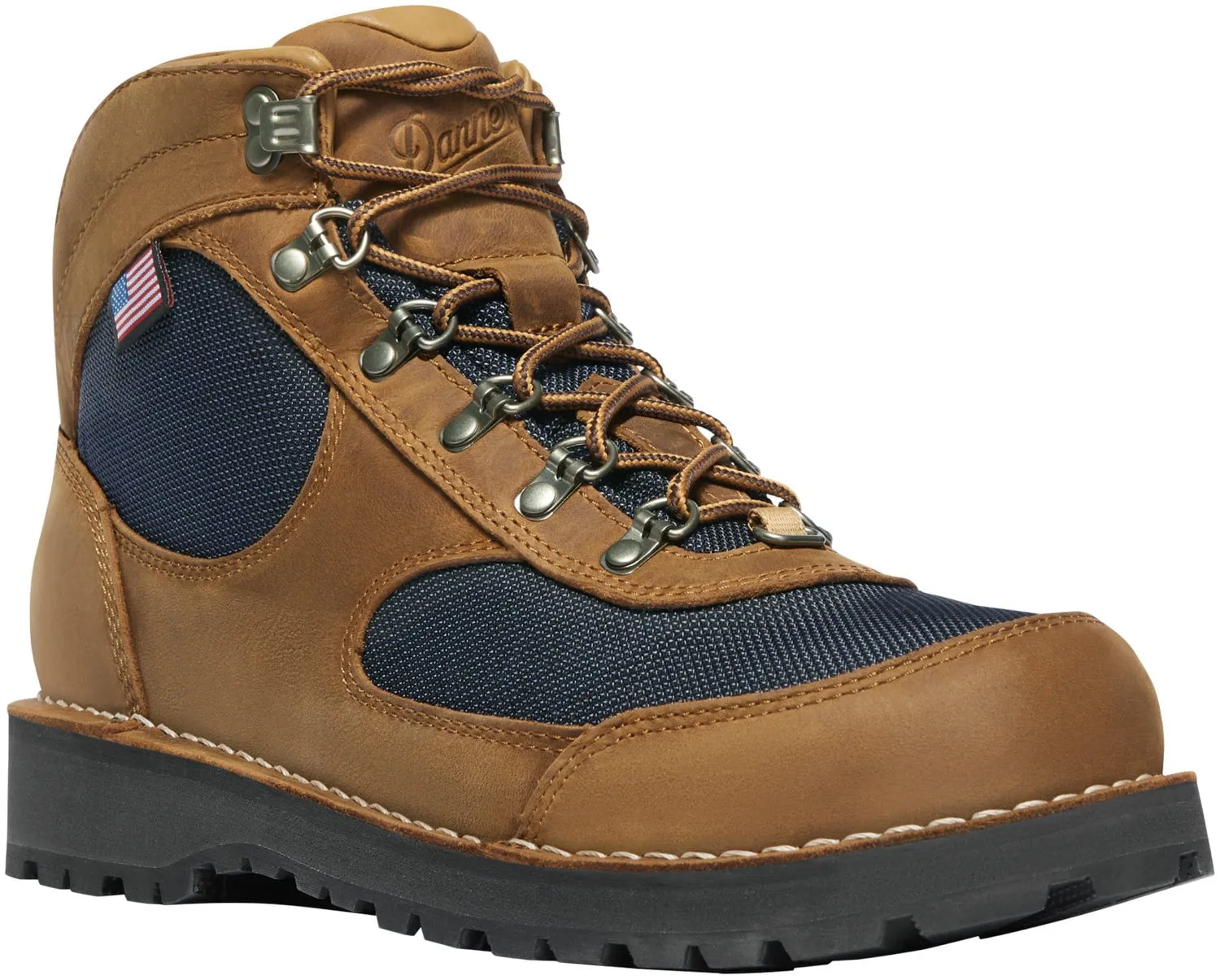 Danner Womens Cascade Crest GTX Grizzly Brown/Ursa Blue Leather Hiking Boots