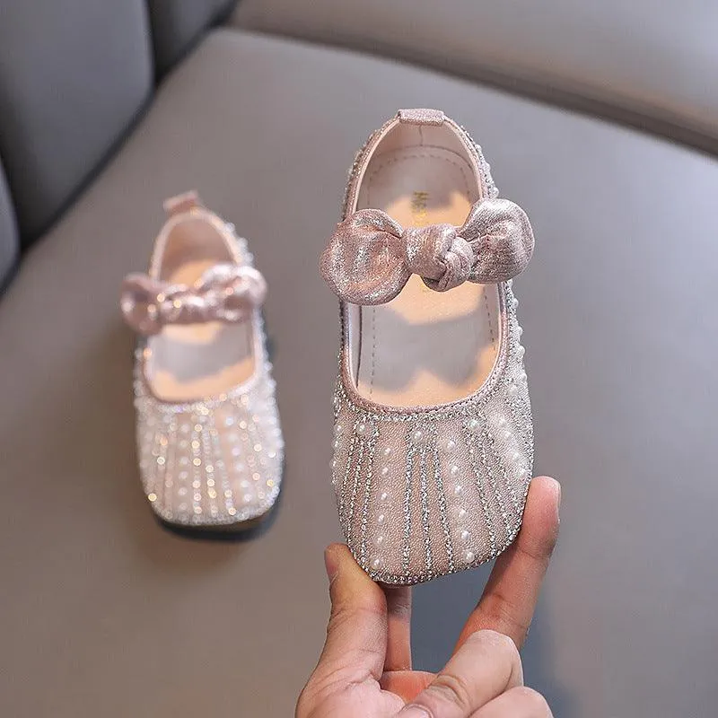 Dreamy Princess Shoes Delicate Kids' Shoes Sparkling Beaded Girls' Shoes