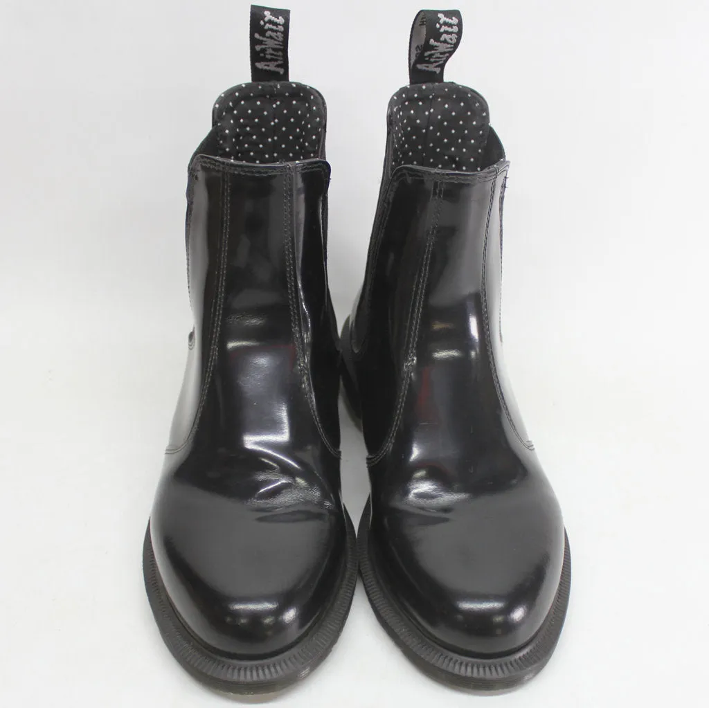 Dr.Martens Flora Polished Smooth Black Womens Boots - UK 6