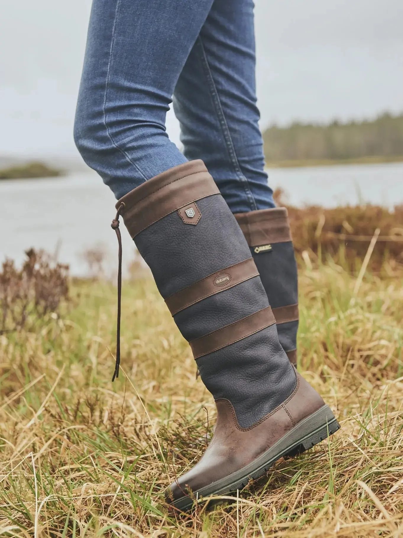 DUBARRY Galway SlimFit™ Country Boots - Navy & Brown