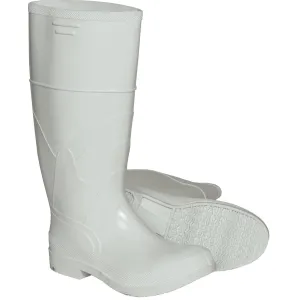 Dunlop White Waterproof Boots, 16"H, Plain Toe