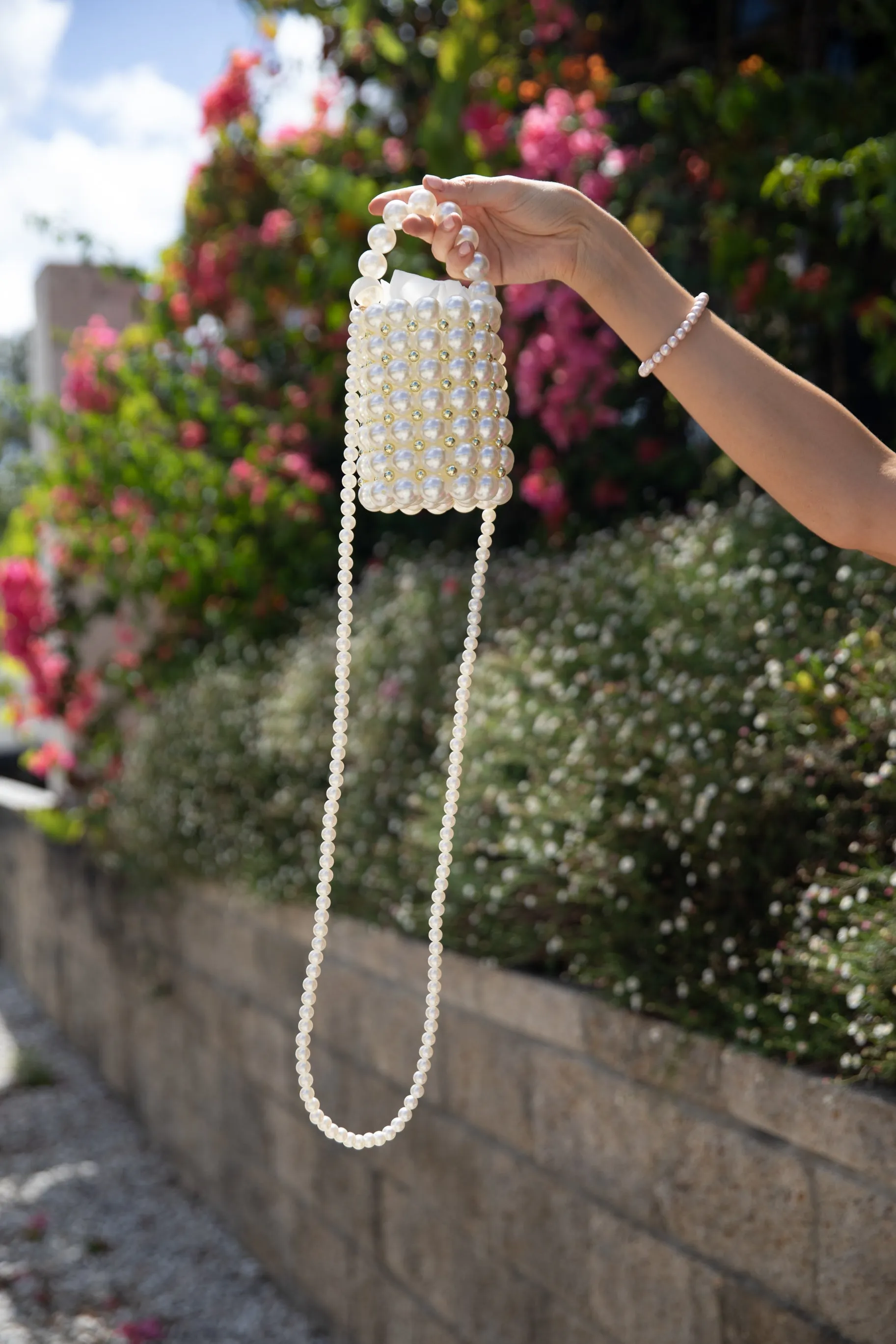 Eleanor Beaded Bag - Pearl