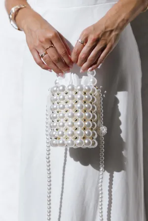 Eleanor Beaded Bag - Pearl