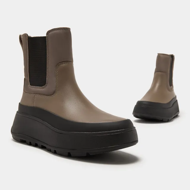 FitFlop F-mode water-resistant flatform chelsea boots