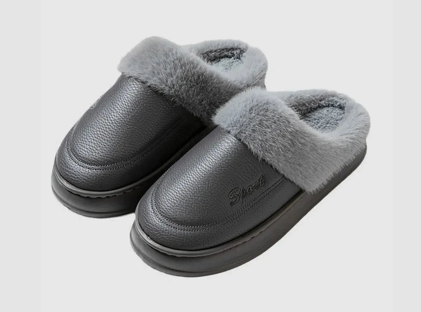 FitVille Men's Waterproof Winter Slippers