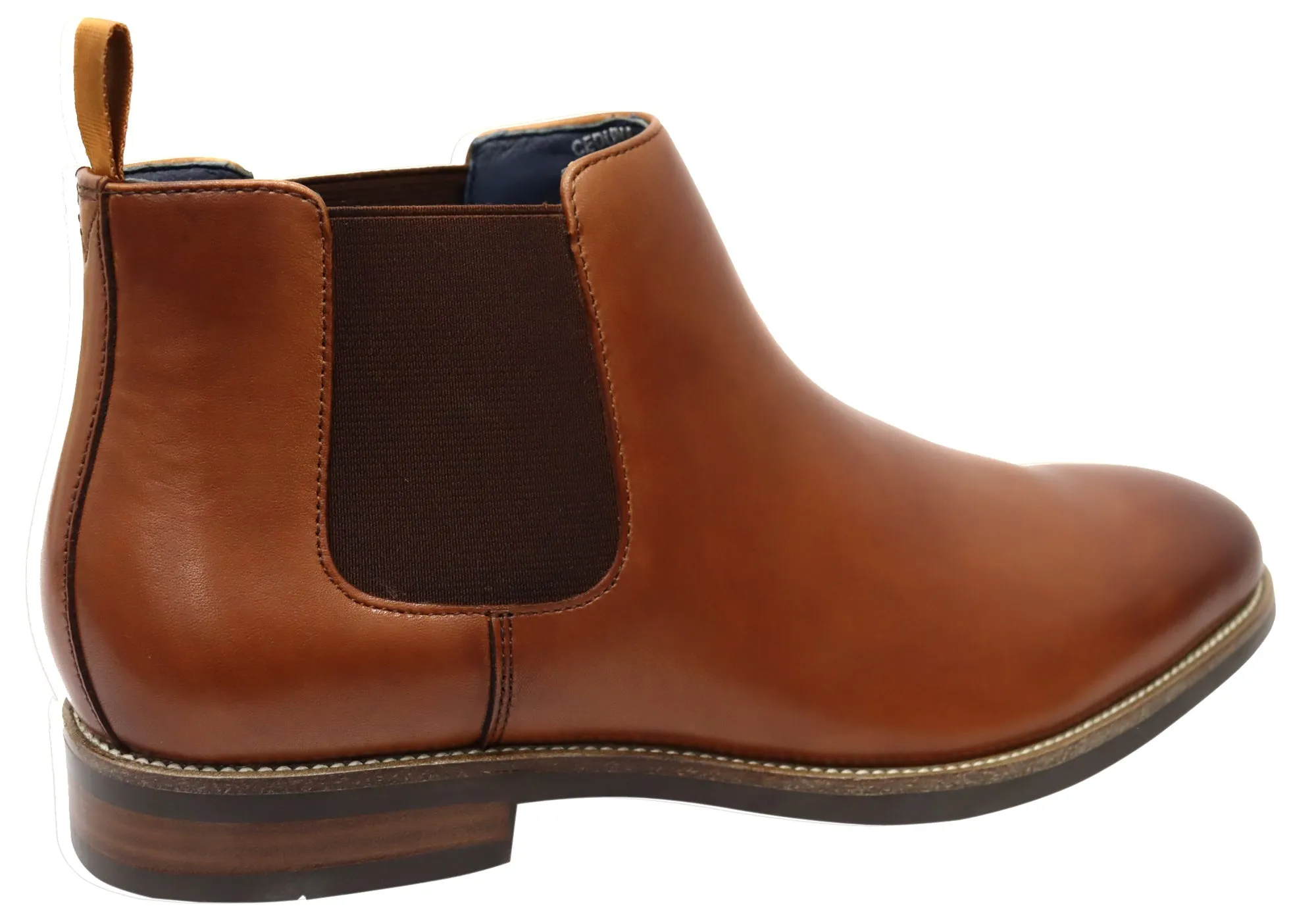 Florsheim Mens EEE Triple Wide Leather Ceduna Plain Toe Chelsea Boots