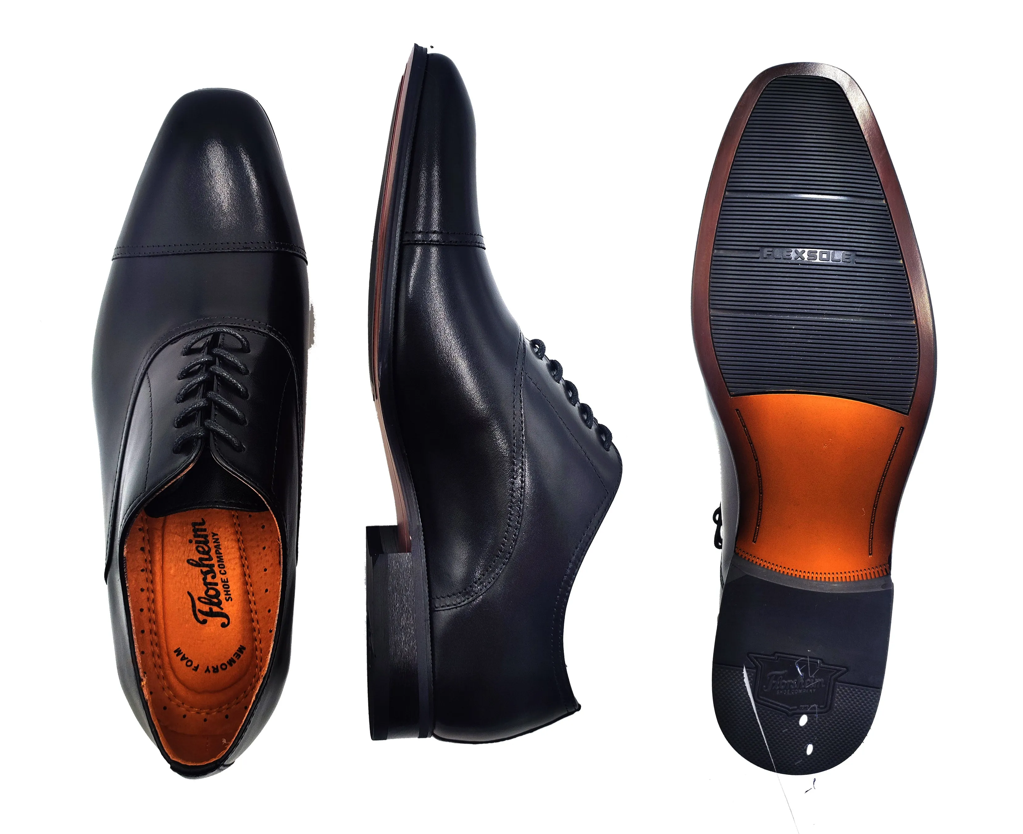 FLORSHEIM,CAP TOE-LACE UP-SHOES-CORBTACOX14180-BLACK