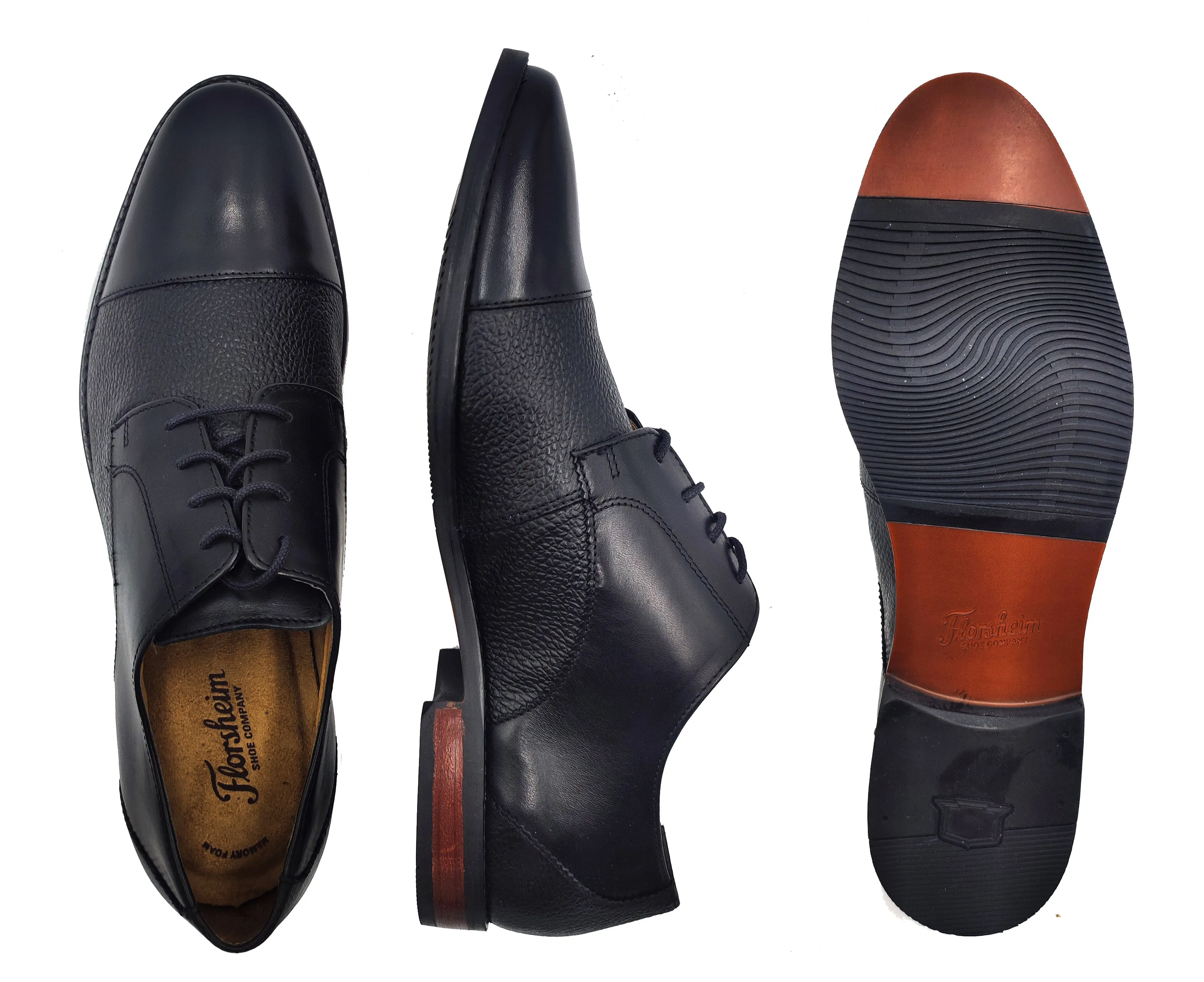 FLORSHEIM,CAP TOE-LACE UP-SHOES-MATERAICAP11879-BLACK