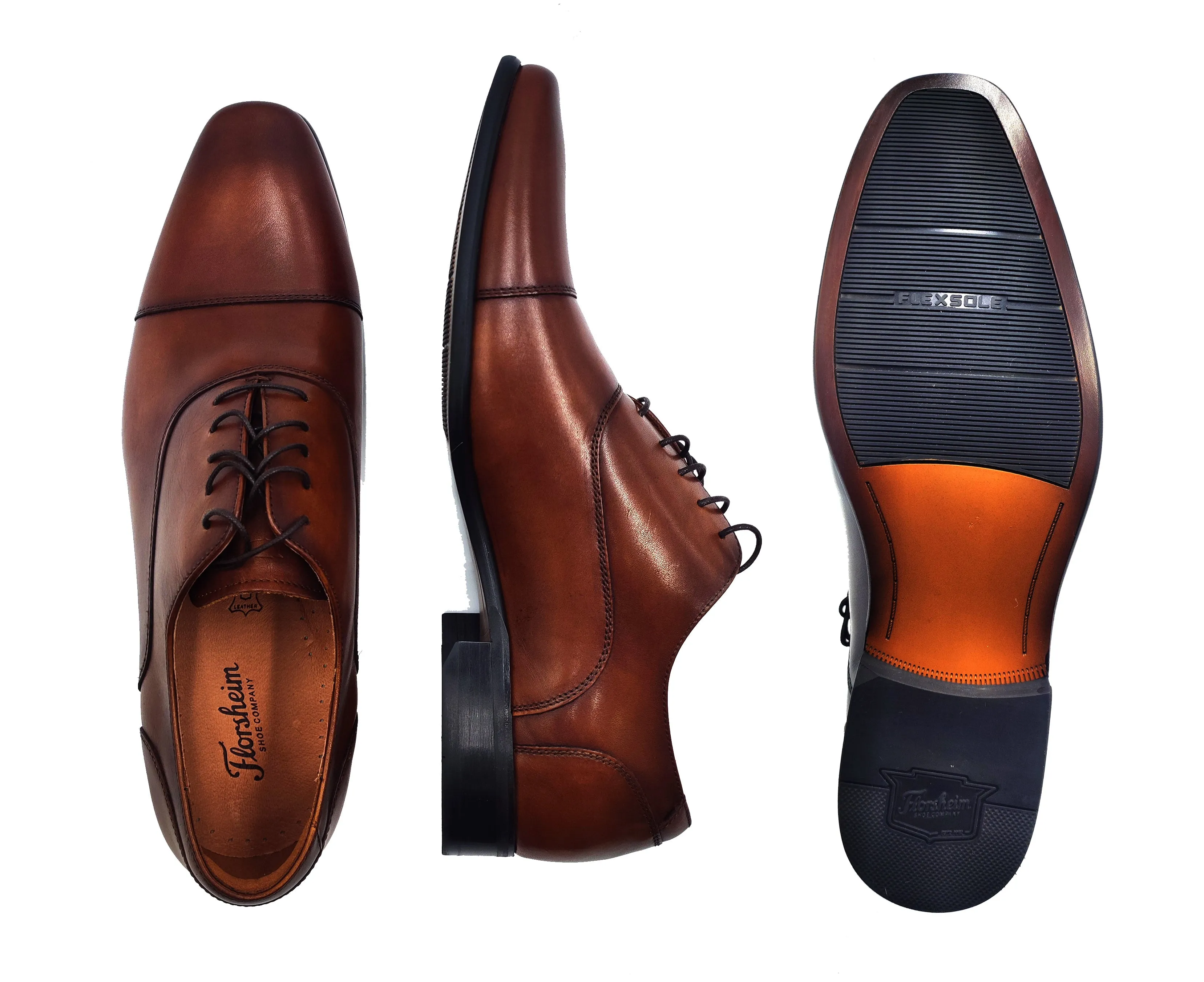 FLORSHEIM,CAP TOE-LACE UP-SHOES-POSTINOCT15175-GOGN SMOOTH