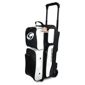 Genesis Carbon 3 Ball Roller Bowling Bag White/Black