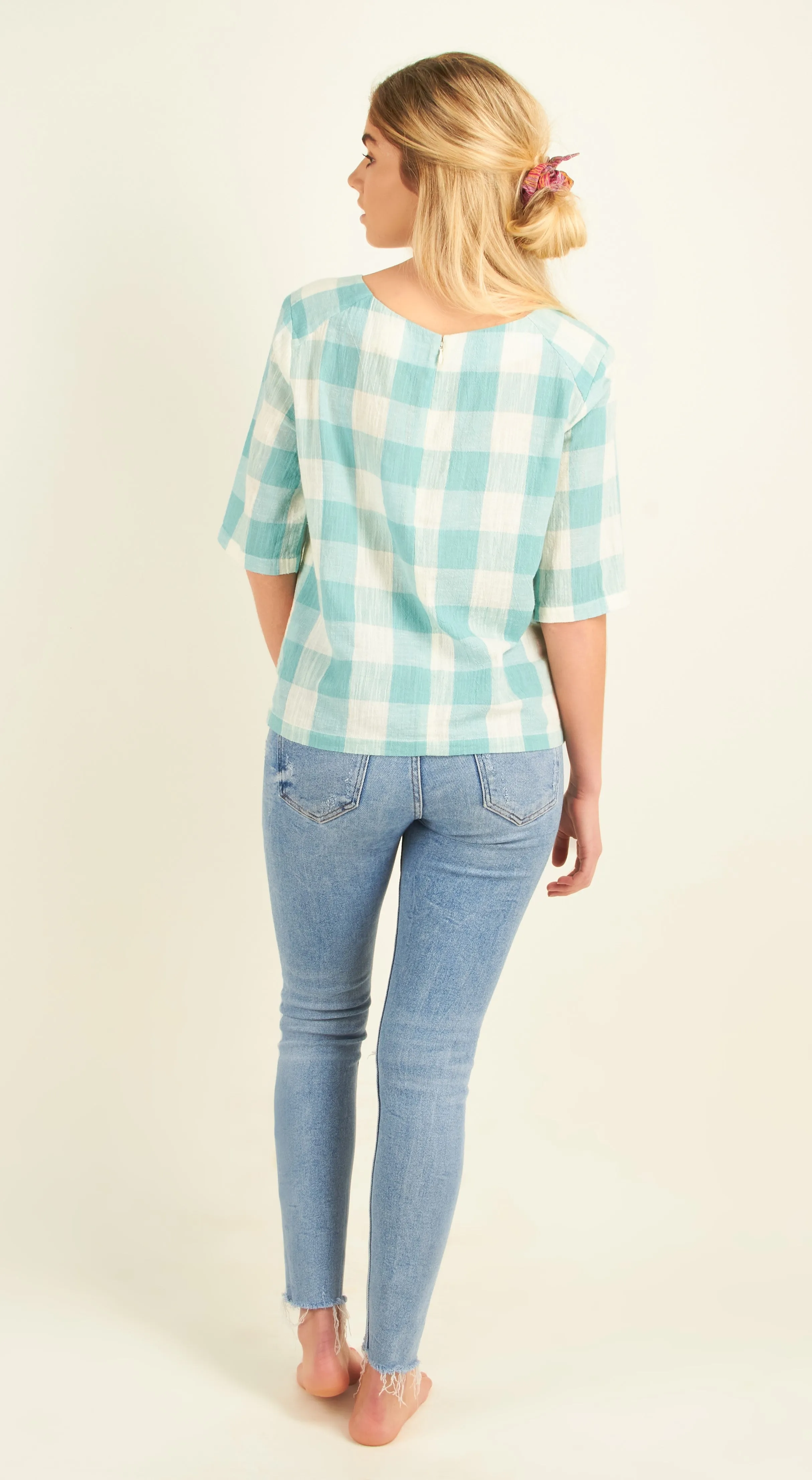 Gingham Short Sleeve Top